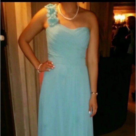 Bill Levkoff Teal Floral Ruffle Strap Sweetheart Neck Chic Feminine Edgy Dress 6 - Picture 2 of 3